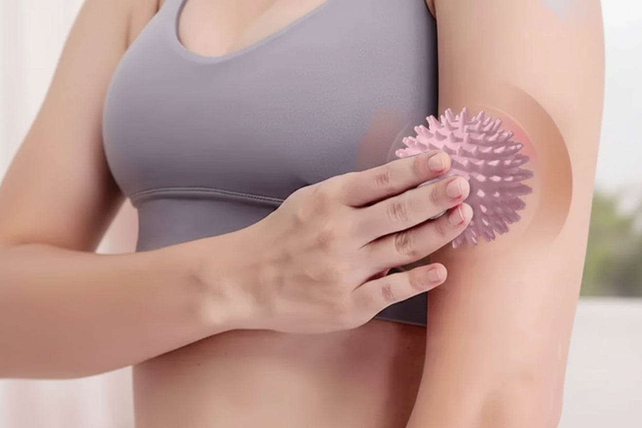 [Three Piece Massage Set] Massage Prick Ball, Massage Roller, Foam Massage Roller Shaft - a Necessary Household Massage Artifact